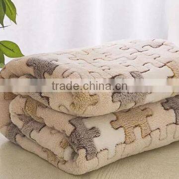 100% Polyester Printed Coral Fleece Blanket Throw