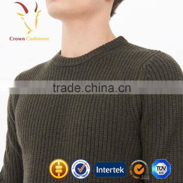 Men Handmade Crew Neck Tight Pullover Sweater photo-5