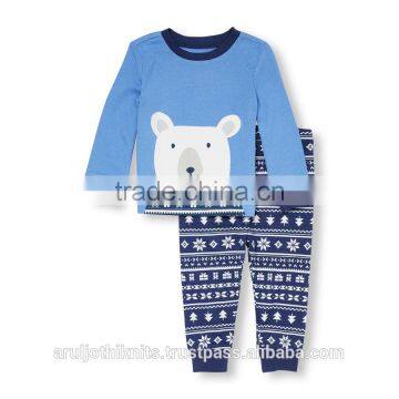 Baby and Toddler Polar Bear printed long sleeve pajama set
