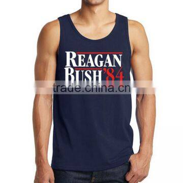 Latest Fashion Design Custom Printing 100% Cotton Bodybuilding Stringer Wholesale Mens Tank Top photo-2