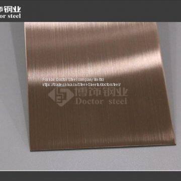 Light Hairline no Fingerprinted Bronze Hairline Stainless Steel Sheet photo-2