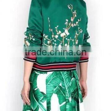 Runwaylover EY0987C New Style 2016 Women Fashion Embroidery Bomber Jackets photo-2