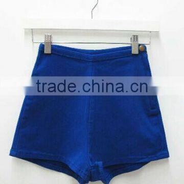 Runwaylover Europe Style 2017 Ladies Fashion 100% Cotton High Waist Shorts With Side Zipper photo-6