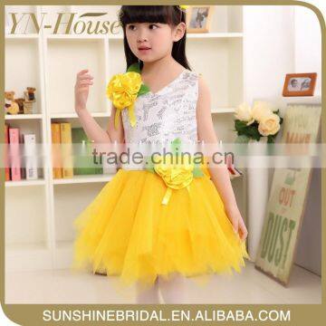 lavender elegant floral patterned short front & long back flower girl dress