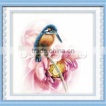 Hot Sell Chinese Colorful Square Anime Bird Cross Stitch Pattern Kit