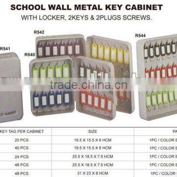 (R542) SCHOOL WALL METAL KEY CABINET