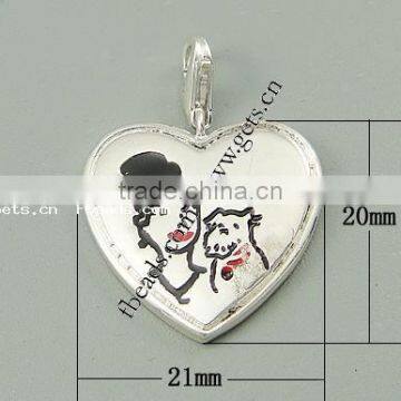 2015 Gets.com fashion heart shape 925 sterling silver jewelry pendants