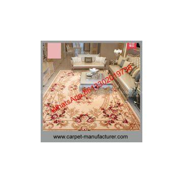 China Bedroom Loop Tile Hand Tufted Jacquard Wool Carpet Rugs for Wholesale photo-2
