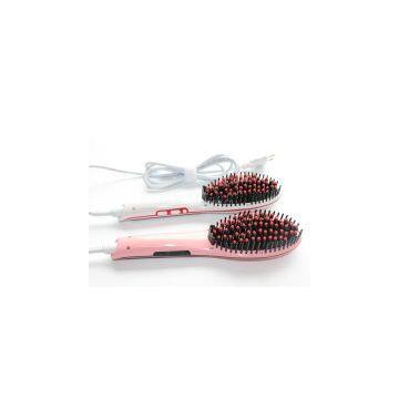 LCD Display Hair Straightener Comb and Ceramic Hair Brush