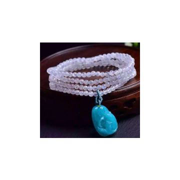 Moonstone bracelet with amazonite pendant