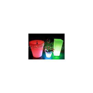 Water Resistant PE LED Glow Furniture , SPA / Bar / Pub Luminous LED Flower Pot