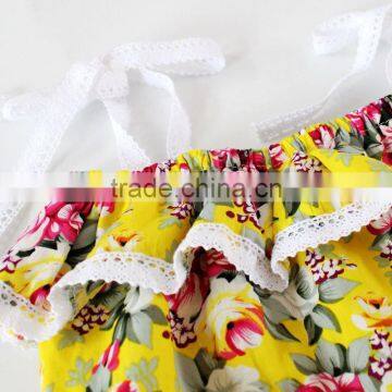 Off Shoulder Baby Girls Romper Kids Rose Flower Outfit Jumpsuit M7061301 photo-4