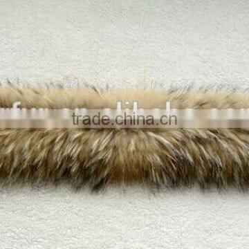 100% genuine raccoon fur collar/ garment accessory