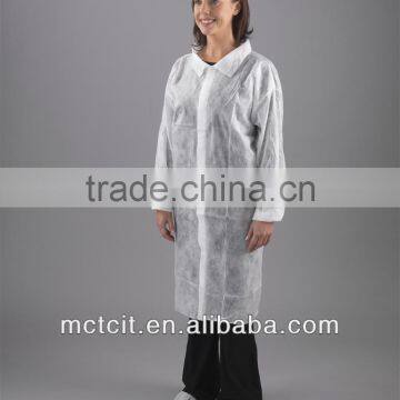 Cheap white lab coats,chemical resistant,disposable lab coat