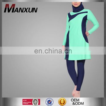 Wholesale Custom Muslim Women Sportwear 2016 Fully Closed Mint Swimwear Models