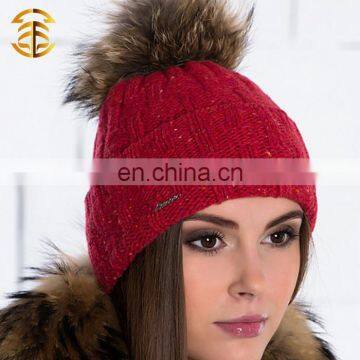 high quality new fashion design style colorfur woven label women crocheted hat