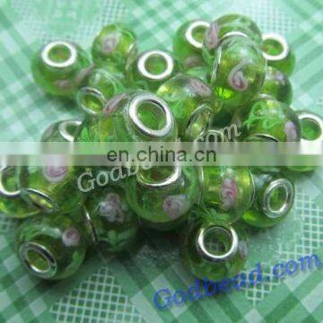 P340 colourful glass bead wholesale handmade murano lampwork glass european beads fit for charm bracelets