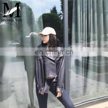 Ladies Latest Fashion Girl Casual Leather Jacket Real Women Leather Jackets photo-3