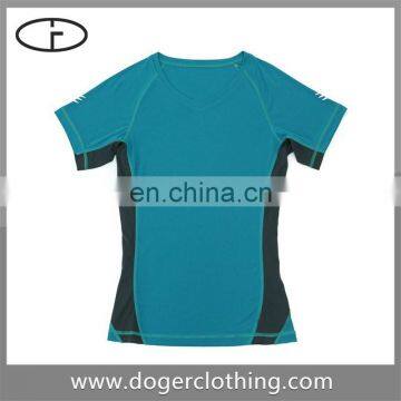 OEM Custom best brand girls shorts sleeve tight t shirt