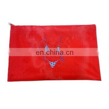 OEM Manufacturer Red Mesh Swimwear Bag