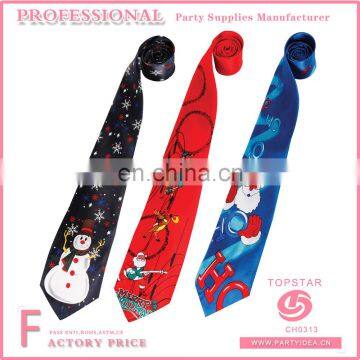 Wholesale Custom Colorful Print Polyester Christmas Tie for Adult