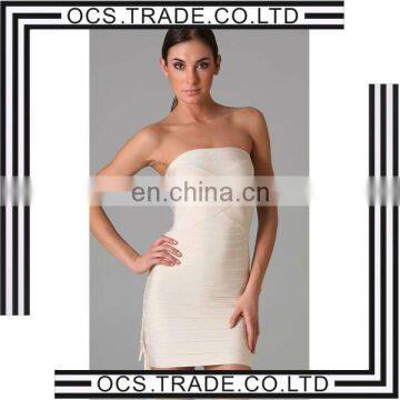 2014 strapless tassel bandage dress alibaba hot style