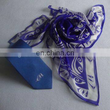 OEM Designed Silk Scarf & Tie Sets MOQ 50 pcs