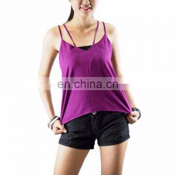 NAPAT Buttons Casual Colorful Tank Sexy Woman Summer Beach Shirt For Wholesale