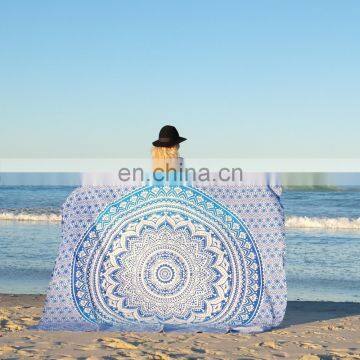 Indian Ombre Bohemian Wall Hanging Mandala Tapestry Beach Throw Yoga Mat Cotton Bedspread