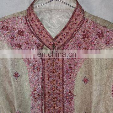 Ethnic Man's Wedding Zardosi Work Designer Sherwani Indian Kurta photo-5