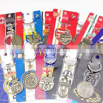 Europe's Football Leagues Club Keychain Soccer Club Logo Bronze Keychain photo-5