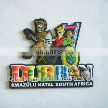 colorful embossed custom logo soft PVC trouist souvenir magnetic fridge magnet for different countries