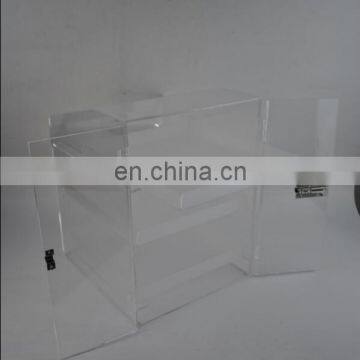 2018 manufacture custom counter plexiglass cake display acrylic food display case