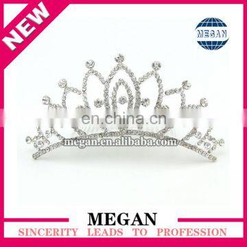 Wedding Bridal Clear Rhinestones Crystal Silver Prom Hair Comb Rhinestone Hair Bling bridal Crown tiara