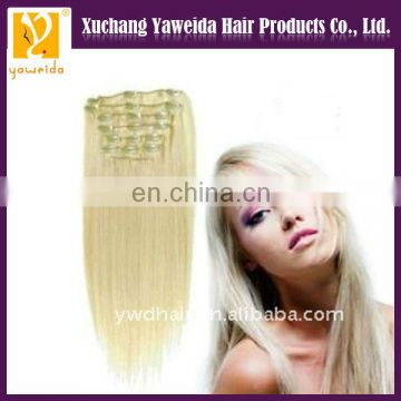 alibaba express high quality grade 5A 100% european virgin human hair clip in hair extension