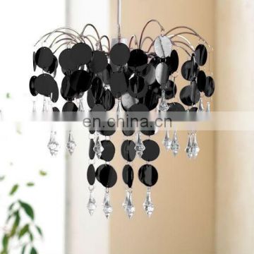 Black PVC Beaded Chandelier Shade