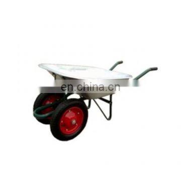 Galvanized wheelbarrow with two wheel construction wheel barrow building trolley