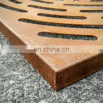 OEM square corten steel metal Tree Pool Grate