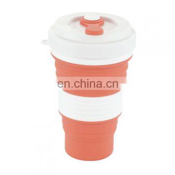 Portable Simple Silicone Retractable Folding Cup With Candy Color for Coffee photo-4