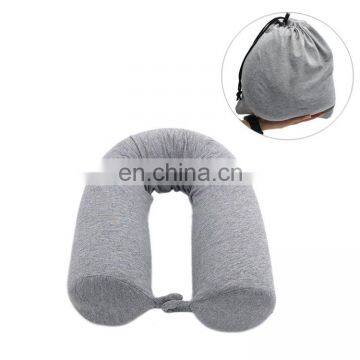 Amazon Hot Sale Twist Memory Foam Travel Pillow For Neck Chin Lumbar And Leg Support For Traveling On Airplane Bus Train photo-2