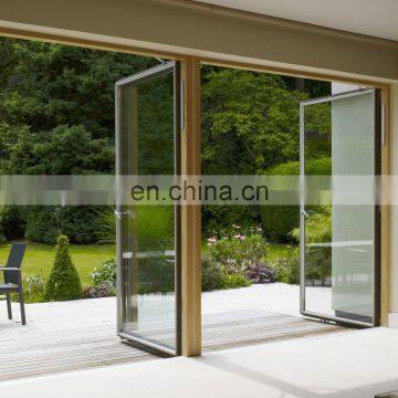 Aluminum sliding door with electric remote control blind inside