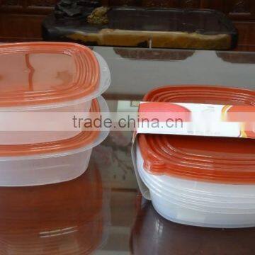 Good selling 3 pcs plastic food storage container 3000ml