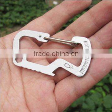 EDC Stainless steel Carabiner Snap Hook Hanger Keychain Hiking Outdoor