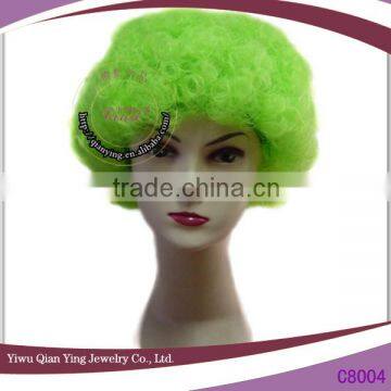 cheap green afro sports party fans wig