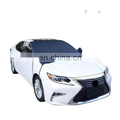 Snow Protection Car Half Cover Anti Frost Cover Car Ice Shield with Ears Car Cover for Snow