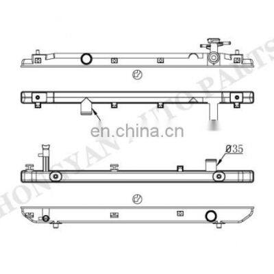 water tank for chery tiggo aluminium radiator manufactured in china