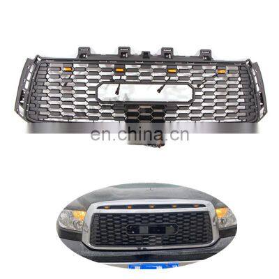 New Design Modified w/ Led Light Bumper Grille Auto Mesh Grill For Tundra 2007-2013