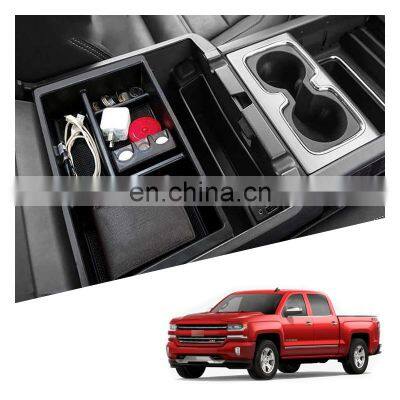 Interior Accessories Parts Silicone Armrest Rest Storage Box Center Control Console Organizer Tray For Chevrolet Silverado 1500