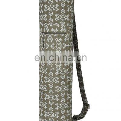 custom designed Cotton Canvas fabric made yoga mat gym bag for sale Bulk Supply