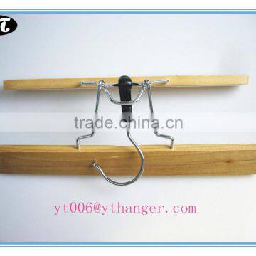 HF-034 Natural hair extension hangers wooden clamp for hair extention